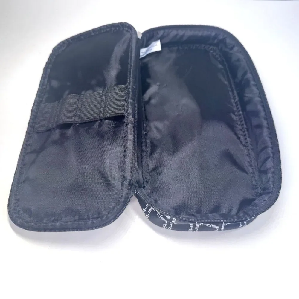 NEW Artis Travel Case Black White Logos Medium Zipper Makeup Brush Case‎